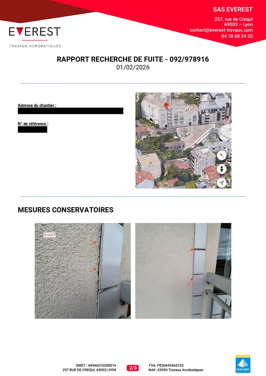 Rapport de chantier Everest — page 2