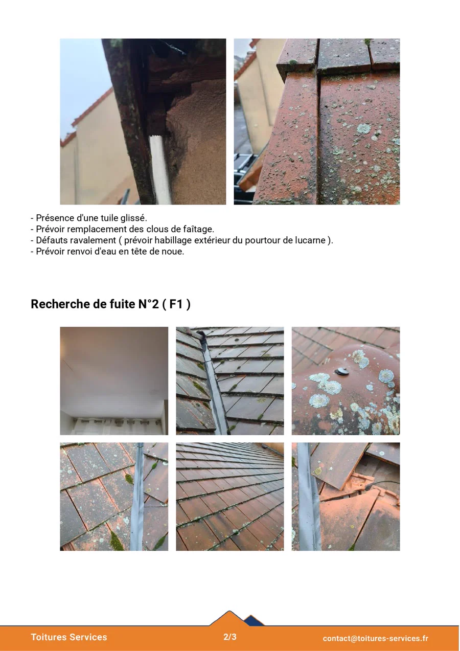 Rapport de chantier Toitures Services — page 2